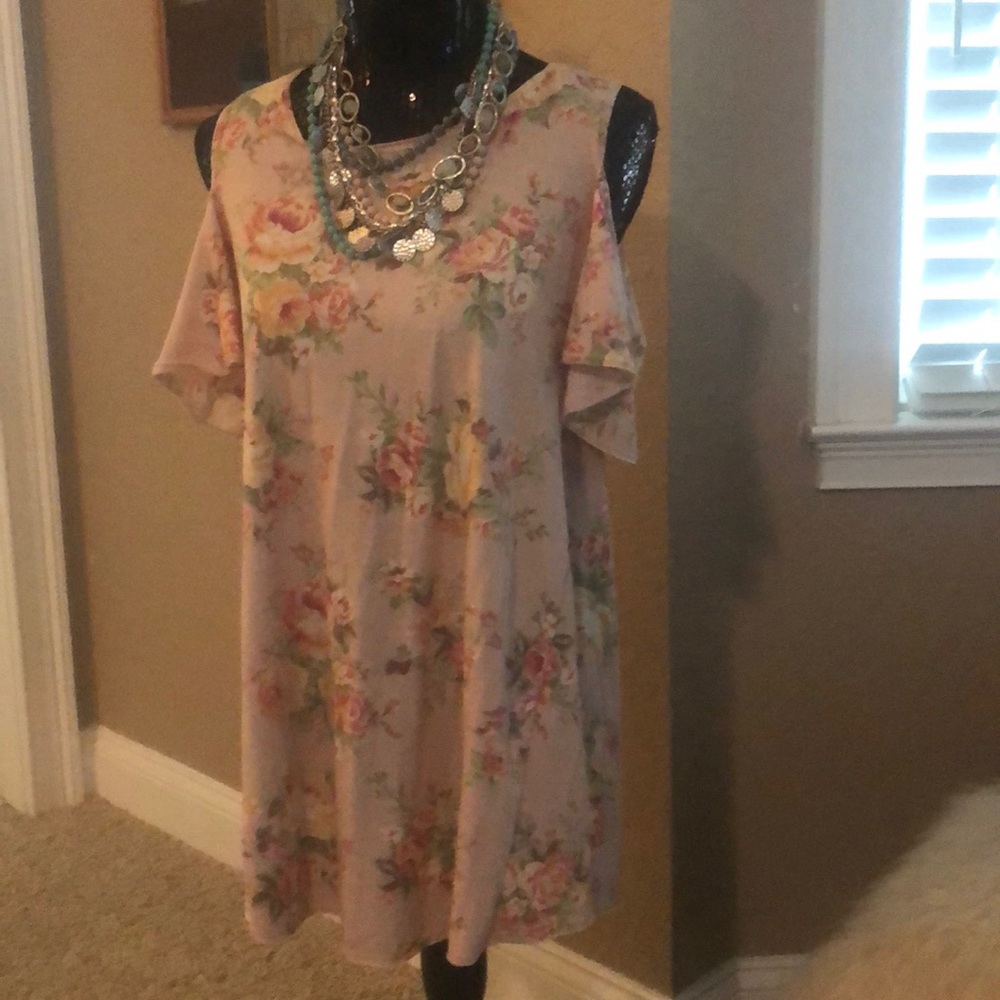 Pink flower blouse